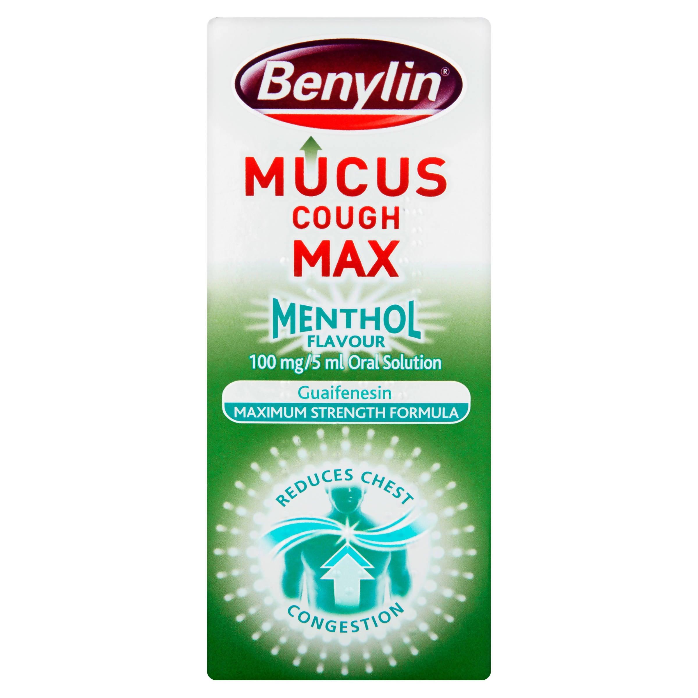 Benylin Mucus Cough Max Menthol Flavour 100 mg/5 ml Oral Solution 150ml