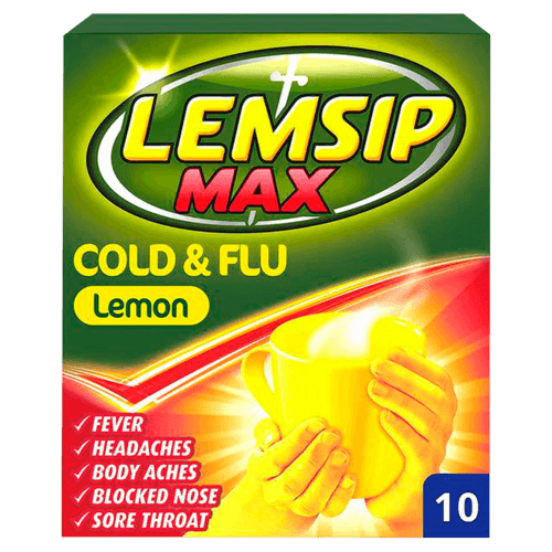 Lemsip Max Cold & Flu Lemon 10 Sachets